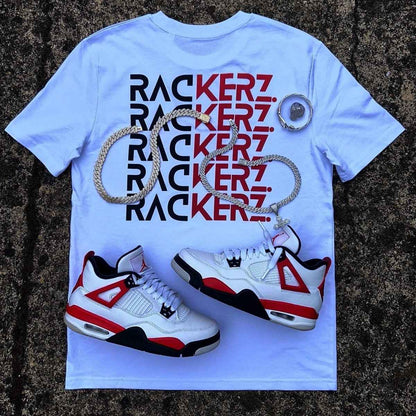 SIGNATURE LOGO GRAPHIC TEE - WHITE & RED