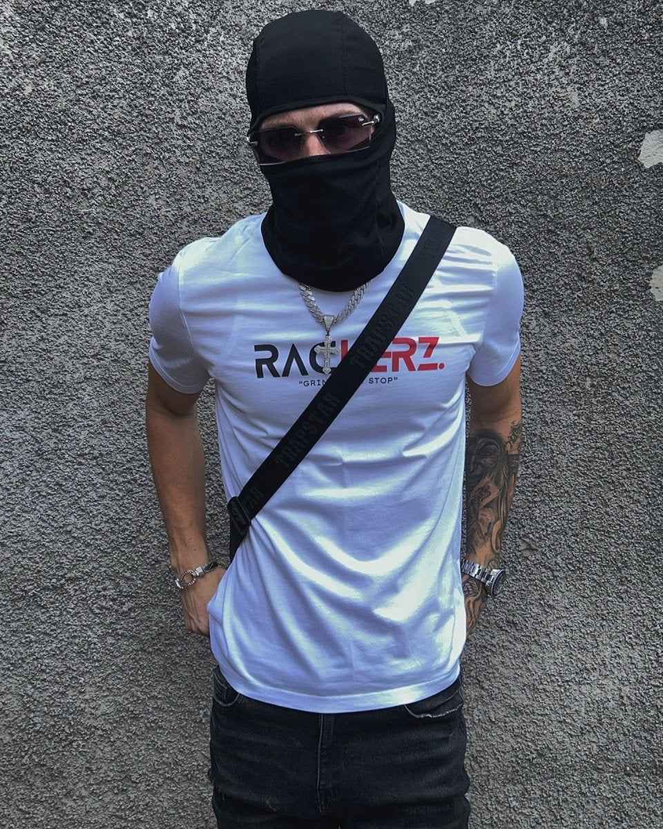 SIGNATURE LOGO GRAPHIC TEE - WHITE & RED