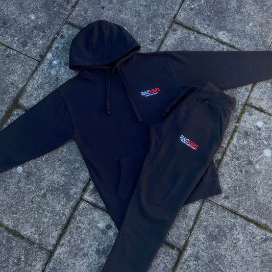 SIGNATURE LOGO TRACKSUIT - BLACK - RACKERZWORLD